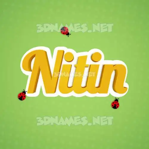 nitin in Ladybugs style - 3D name wallpaper nitin in Ladybugs style - 3D name wallpaper
