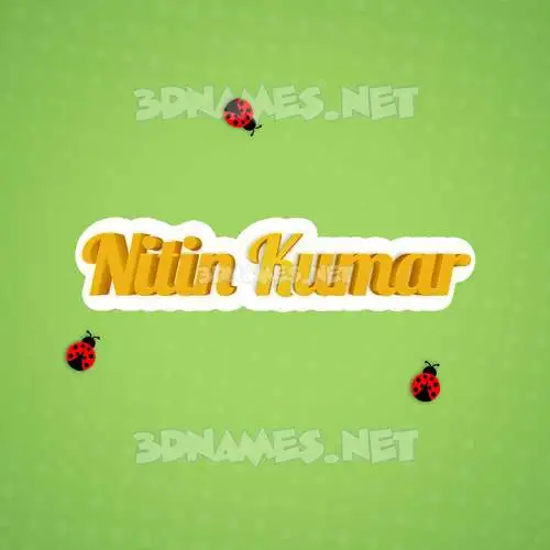 nitin kumar in Ladybugs style - 3D name wallpaper
