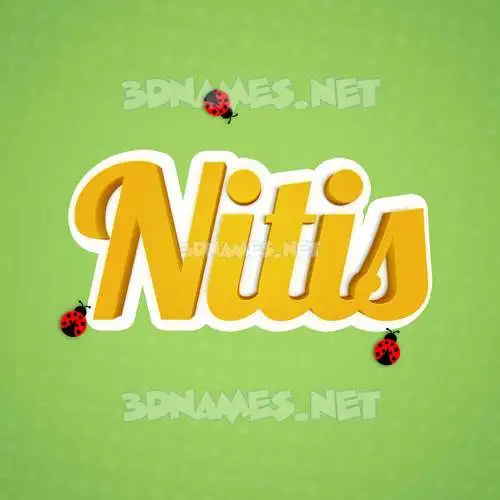 nitis in Ladybugs style - 3D name wallpaper nitis in Ladybugs style - 3D name wallpaper