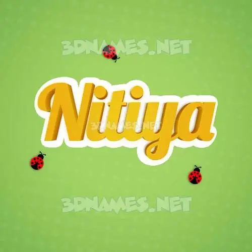 nitiya in Ladybugs style - 3D name wallpaper nitiya in Ladybugs style - 3D name wallpaper