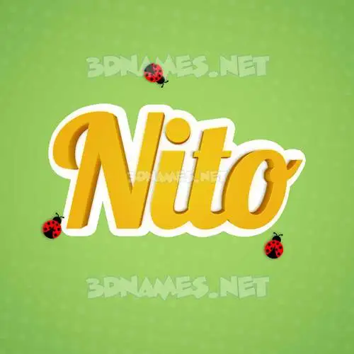 nito in Ladybugs style - 3D name wallpaper nito in Ladybugs style - 3D name wallpaper
