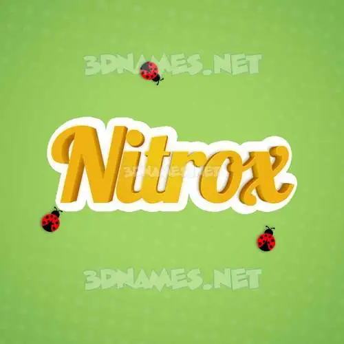 nitrox in Ladybugs style - 3D name wallpaper nitrox in Ladybugs style - 3D name wallpaper