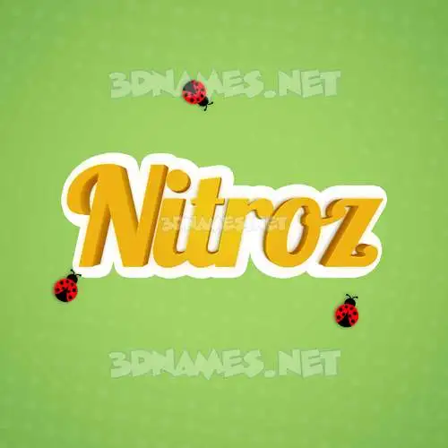 nitroz in Ladybugs style - 3D name wallpaper nitroz in Ladybugs style - 3D name wallpaper