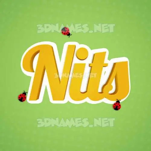 nits in Ladybugs style - 3D name wallpaper