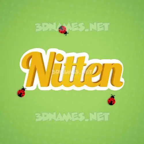 nitten in Ladybugs style - 3D name wallpaper nitten in Ladybugs style - 3D name wallpaper