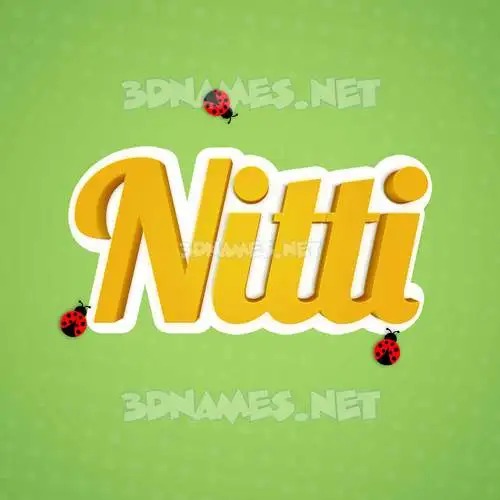 nitti in Ladybugs style - 3D name wallpaper