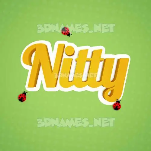 nitty in Ladybugs style - 3D name wallpaper