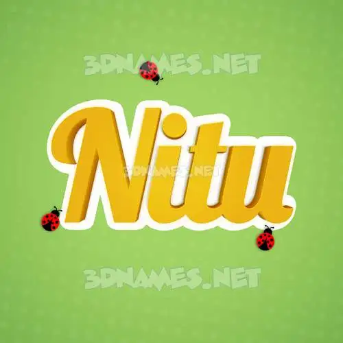 nitu in Ladybugs style - 3D name wallpaper nitu in Ladybugs style - 3D name wallpaper