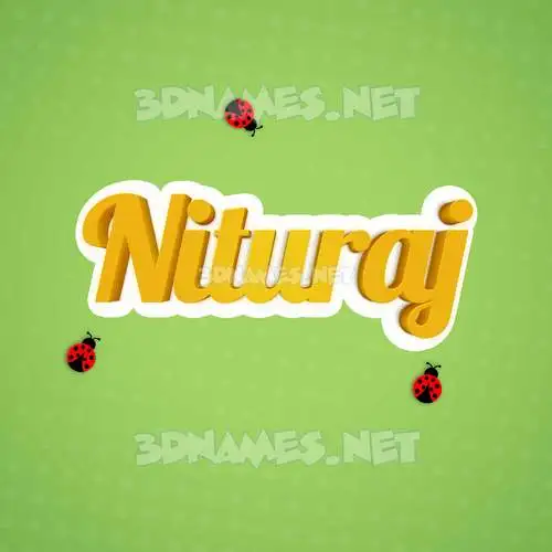nituraj in Ladybugs style - 3D name wallpaper nituraj in Ladybugs style - 3D name wallpaper