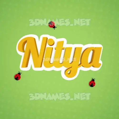 nitya in Ladybugs style - 3D name wallpaper