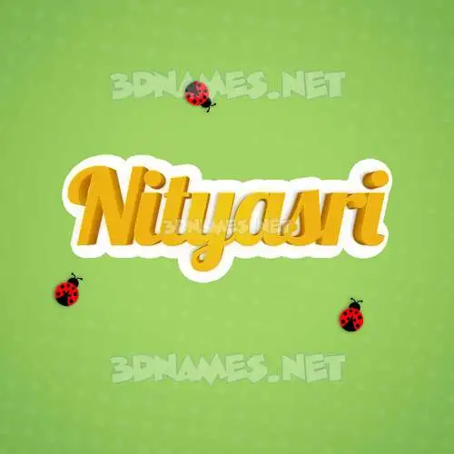 nityasri in Ladybugs style - 3D name wallpaper