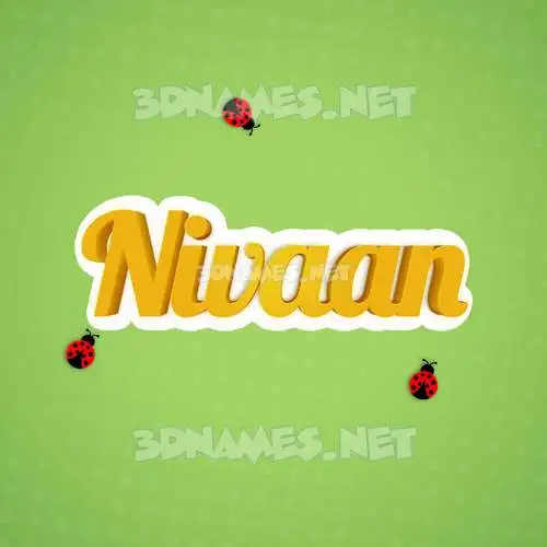 nivaan in Ladybugs style - 3D name wallpaper