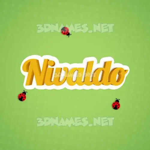 nivaldo in Ladybugs style - 3D name wallpaper