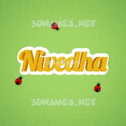 nivedha in Ladybugs style - 3D name wallpaper
