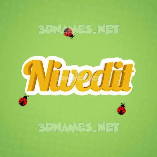 nivedit in Ladybugs style - 3D name wallpaper nivedit in Ladybugs style - 3D name wallpaper