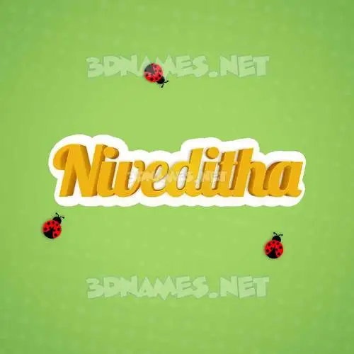 niveditha in Ladybugs style - 3D name wallpaper niveditha in Ladybugs style - 3D name wallpaper