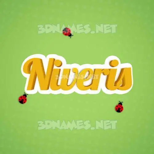 niveris in Ladybugs style - 3D name wallpaper niveris in Ladybugs style - 3D name wallpaper