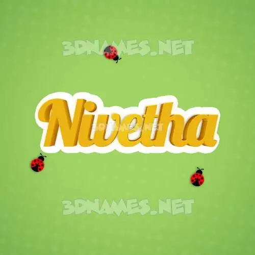 nivetha in Ladybugs style - 3D name wallpaper
