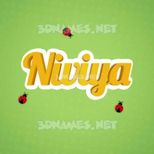 niviya in Ladybugs style - 3D name wallpaper