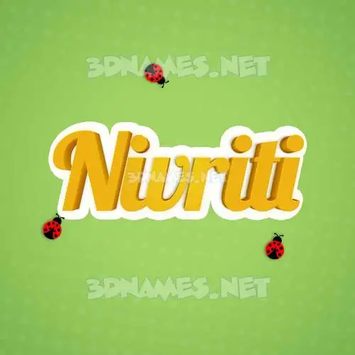 nivriti in Ladybugs style - 3D name wallpaper