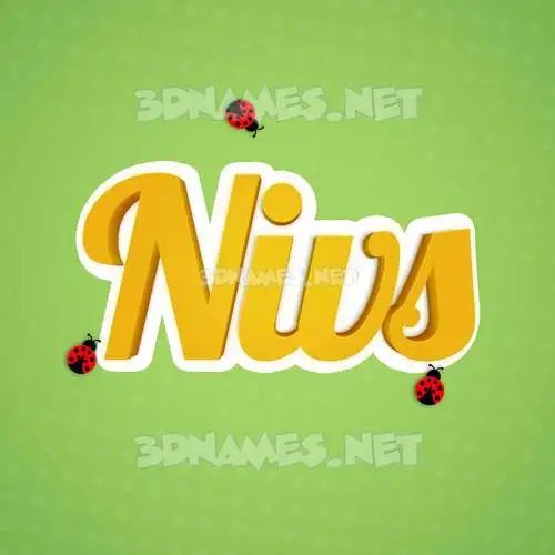 nivs in Ladybugs style - 3D name wallpaper nivs in Ladybugs style - 3D name wallpaper
