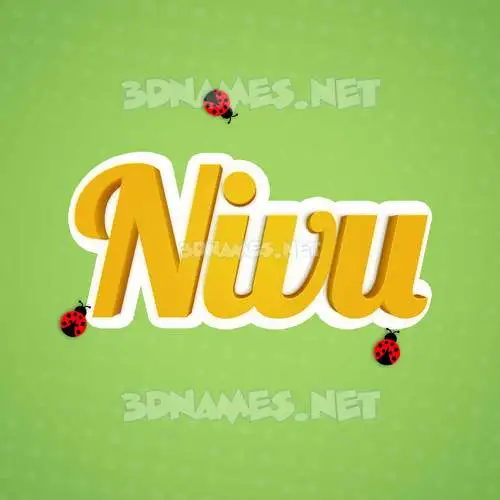 nivu in Ladybugs style - 3D name wallpaper nivu in Ladybugs style - 3D name wallpaper