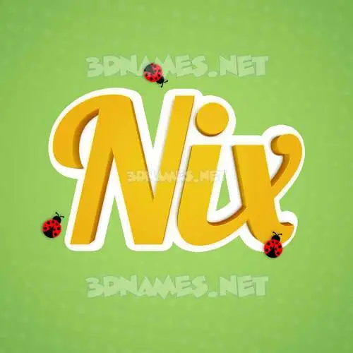 nix in Ladybugs style - 3D name wallpaper nix in Ladybugs style - 3D name wallpaper