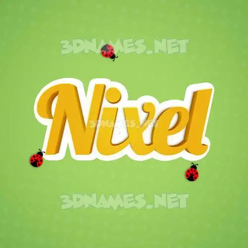 nixel in Ladybugs style - 3D name wallpaper nixel in Ladybugs style - 3D name wallpaper