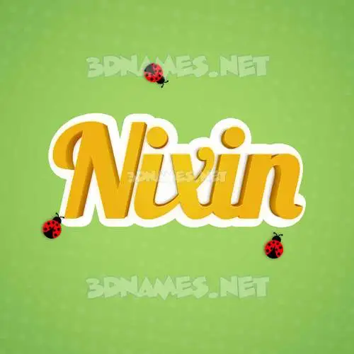 nixin in Ladybugs style - 3D name wallpaper