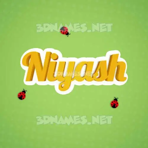 niyash in Ladybugs style - 3D name wallpaper