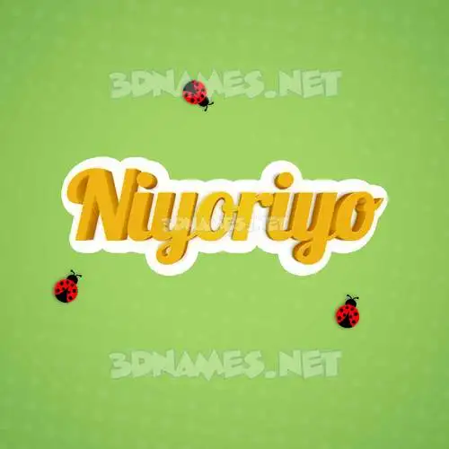 niyoriyo in Ladybugs style - 3D name wallpaper