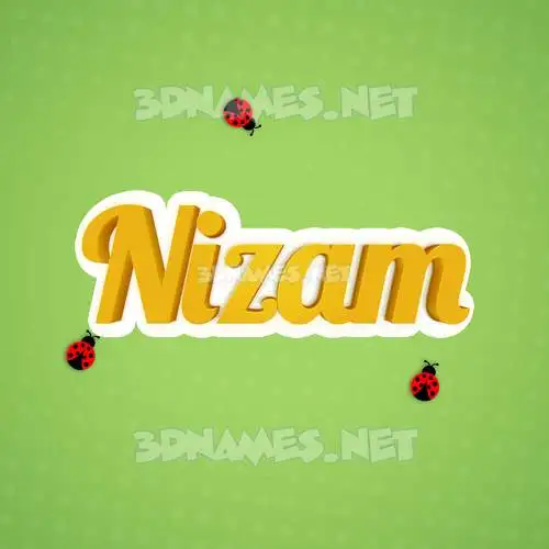 nizam in Ladybugs style - 3D name wallpaper nizam in Ladybugs style - 3D name wallpaper