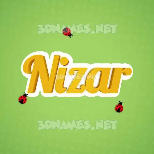 nizar in Ladybugs style - 3D name wallpaper nizar in Ladybugs style - 3D name wallpaper