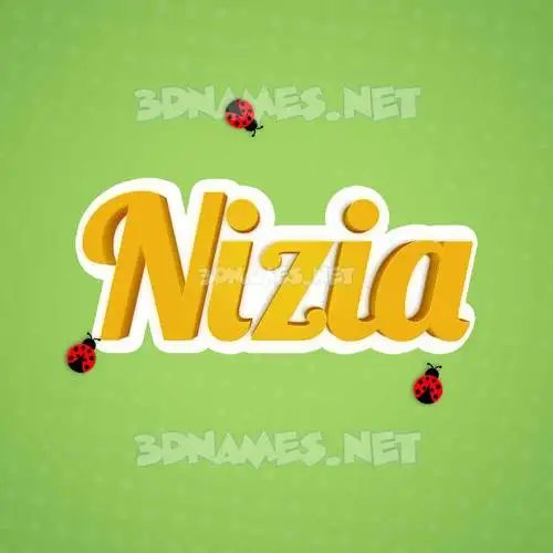 nizia in Ladybugs style - 3D name wallpaper nizia in Ladybugs style - 3D name wallpaper