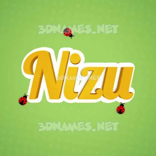 nizu in Ladybugs style - 3D name wallpaper nizu in Ladybugs style - 3D name wallpaper