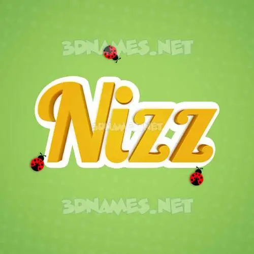 nizz in Ladybugs style - 3D name wallpaper