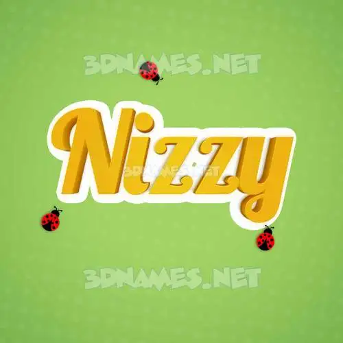 nizzy in Ladybugs style - 3D name wallpaper