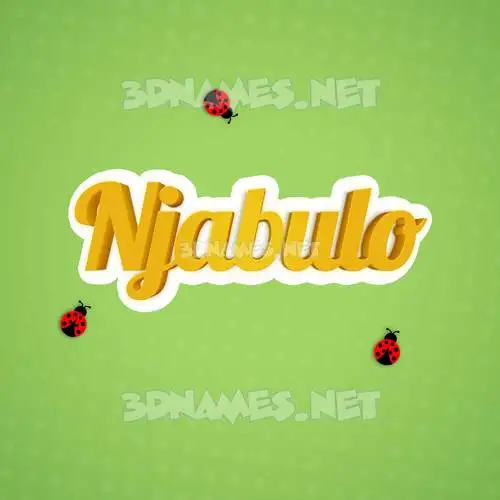 njabulo in Ladybugs style - 3D name wallpaper