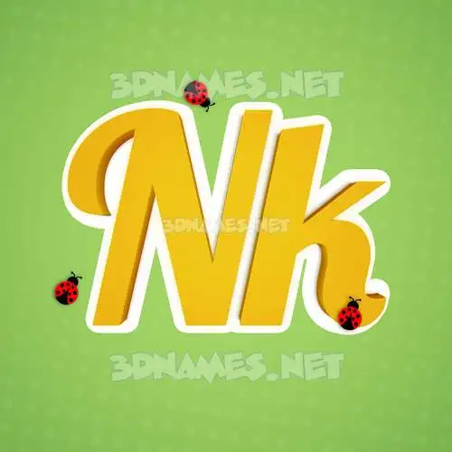 nk in Ladybugs style - 3D name wallpaper nk in Ladybugs style - 3D name wallpaper