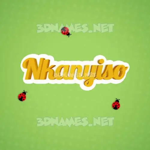nkanyiso in Ladybugs style - 3D name wallpaper