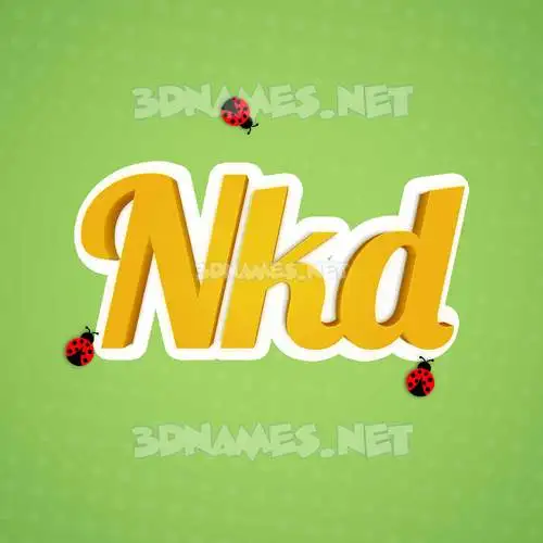 nkd in Ladybugs style - 3D name wallpaper nkd in Ladybugs style - 3D name wallpaper