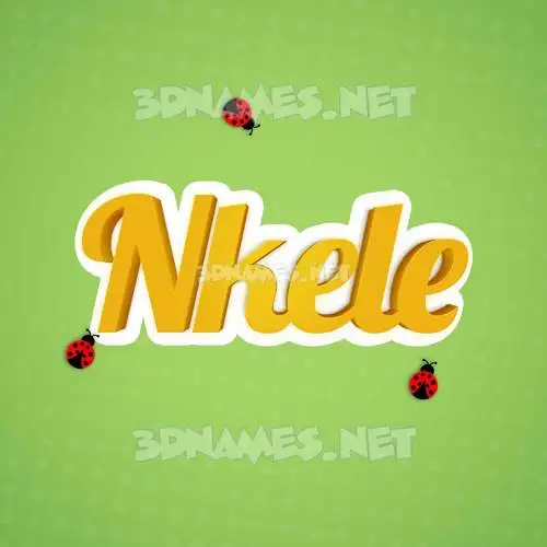 nkele in Ladybugs style - 3D name wallpaper