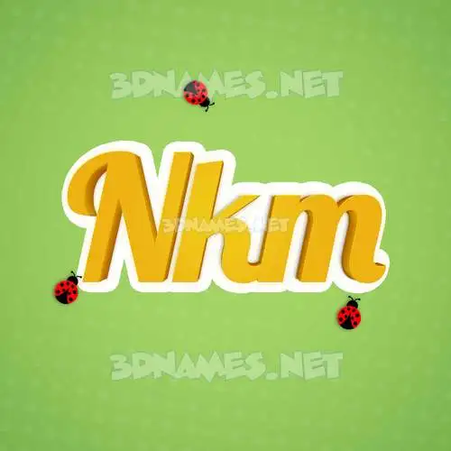 nkm in Ladybugs style - 3D name wallpaper nkm in Ladybugs style - 3D name wallpaper