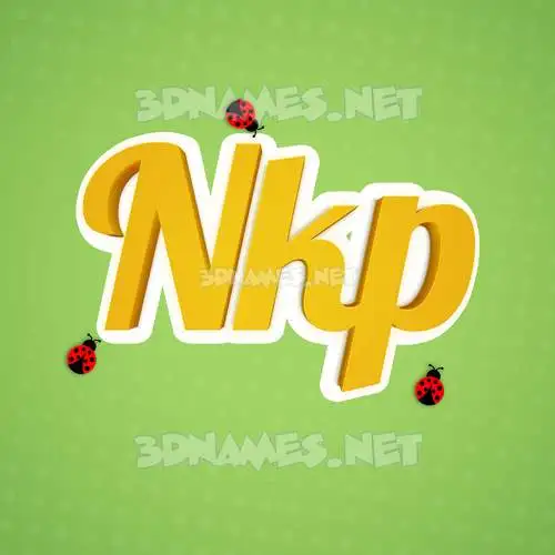 nkp in Ladybugs style - 3D name wallpaper nkp in Ladybugs style - 3D name wallpaper