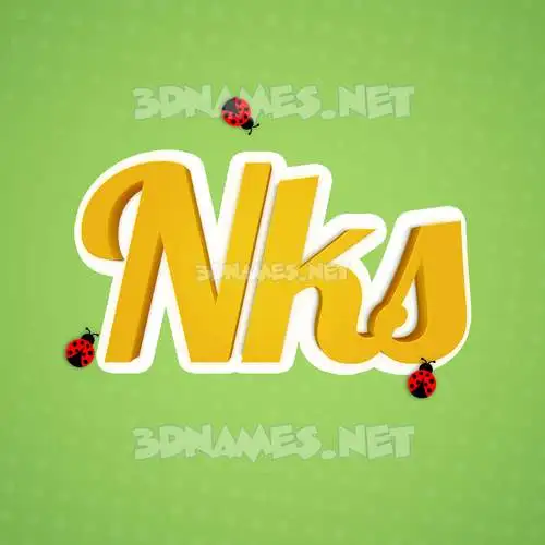 nks in Ladybugs style - 3D name wallpaper nks in Ladybugs style - 3D name wallpaper