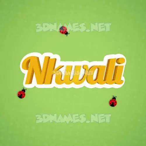 nkwali in Ladybugs style - 3D name wallpaper