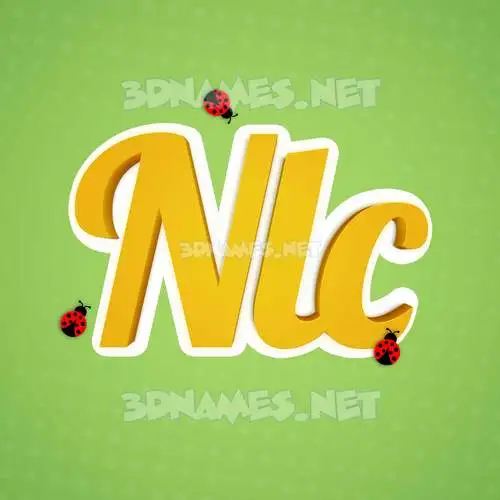 nlc in Ladybugs style - 3D name wallpaper nlc in Ladybugs style - 3D name wallpaper