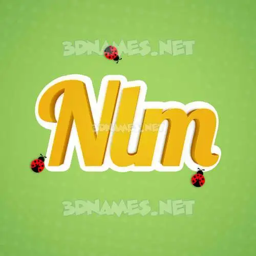 nlm in Ladybugs style - 3D name wallpaper nlm in Ladybugs style - 3D name wallpaper