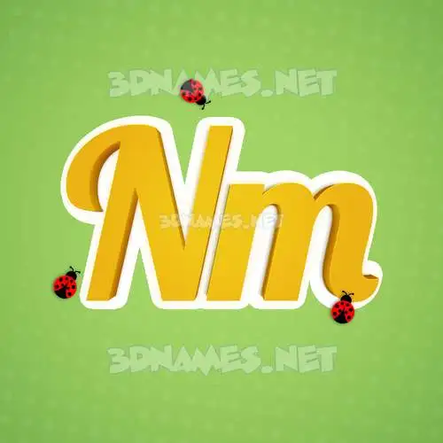 nm in Ladybugs style - 3D name wallpaper nm in Ladybugs style - 3D name wallpaper