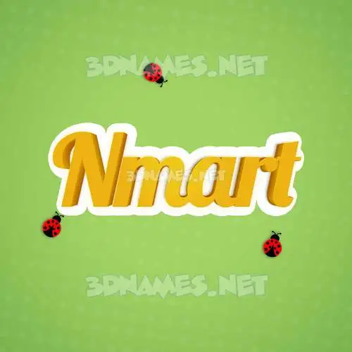 nmart in Ladybugs style - 3D name wallpaper nmart in Ladybugs style - 3D name wallpaper